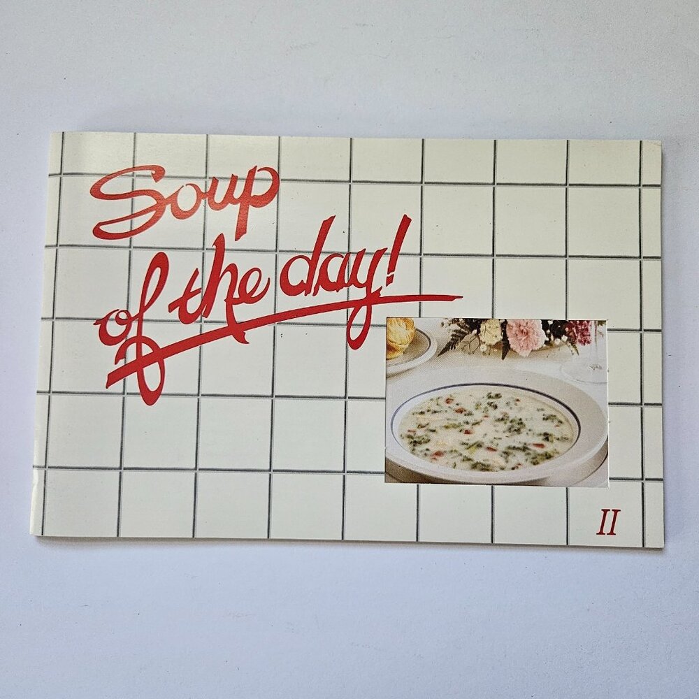 Vintage 1989 Soup of the Day! cookbook Minor's Chef cottagecore granny chic